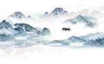 中式水墨山水背景墙