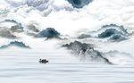中式水墨山水背景墙
