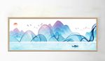 中式抽象山水风景装饰画