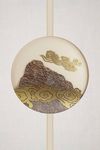 新中式浮雕立体假山云纹装饰画