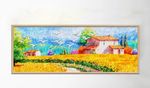 唯美风景乡村油画飞鸟装饰画