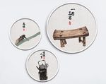 新中式水墨民风彩绘装饰画