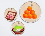 中国风手绘水果蔬菜民俗装饰画
