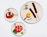 中国风彩绘民俗食物装饰画