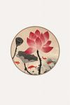 中式典雅风格红色莲花装饰画