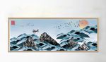 中国风民俗山川风景装饰画