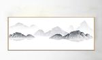 简约抽象水墨山水装饰画