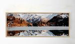 北欧风景雪山湖水倒影风景装饰画