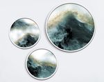 北欧海浪金色抽象简约装饰画