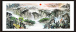 山水国画 巨幅山水