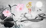 家和富贵荷花图