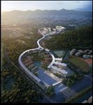 某地音乐学院日景鸟瞰