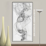 黑白线条山水画