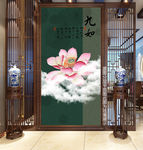 中国风抽象莲花