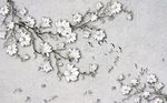 现代清新淡雅立体花枝背景墙