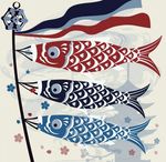 矢量日本传统鲤鱼灯笼