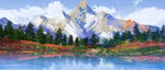 水墨 风景 水彩 插画 水彩画