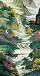 玄关隔断 山水国画