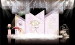 粉色大理石主题婚礼舞台效果图