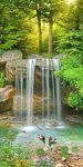 中式春季流水风景画装饰画