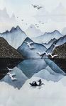 中式手绘山水画装饰画