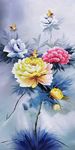 现代手绘牡丹花装饰画