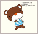 卡通动物手绘印花公仔