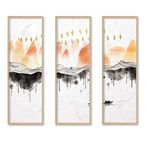 中式水墨水彩意境山水装饰画