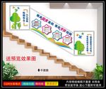 校园安全楼梯文化墙