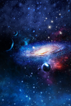 梦幻唯美星空儿童玄关屏风背景底