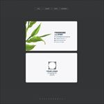 绿色清新茶叶名片