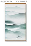 绿色山水画 山水玄关画