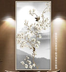 花鸟图玉兰花