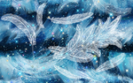 梦幻唯美羽毛玄关屏风背景底纹素
