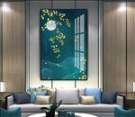 新中式银杏花开富贵金丝小鸟背景