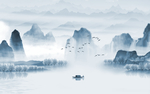 大型山水壁画 山水壁纸