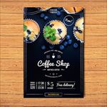 优雅的甜点面包店宣传海报