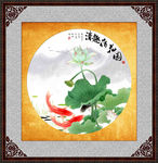 荷花国画