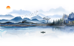 新中式水墨壁画
