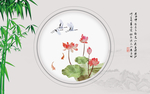 简约大气文化优雅壁画背景墙
