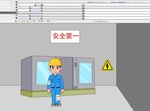 施工人操作间掉落安全事故30秒
