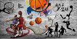 篮球背景墙装饰画