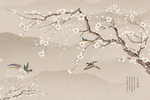 中式玄关屏风背景底纹素材艺术设
