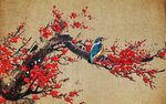 中式画玄关屏风背景底纹素材艺术