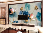 中式背景墙 书房背景画 酒店背