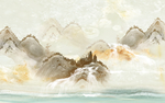 水墨大理石创意玄关屏风背景底纹