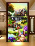 山水画玄关 梦幻仙境山水画