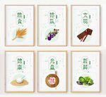 整套校园食堂文化展板设计