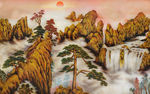 山水背景墙