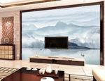 中国风水墨画背景墙